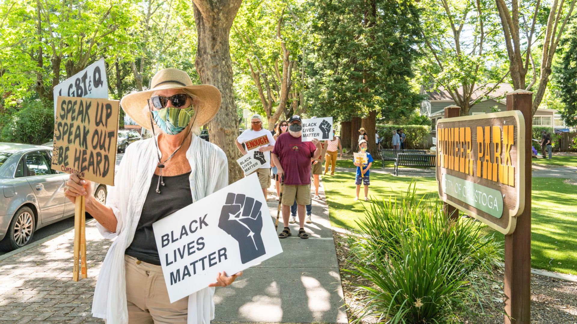 Calistoga peaceful protest